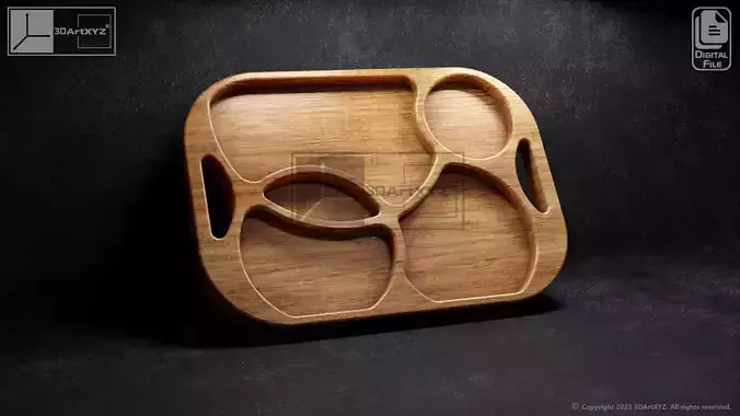 Circles Tray - CNC Files for Wood