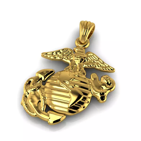 UNITED STATES MARINE CORPS BADGE MENS PENDANT 3D print model