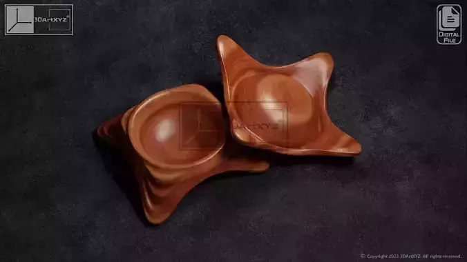 Round Bowl with Square Base V2 - CNC Files for Wood