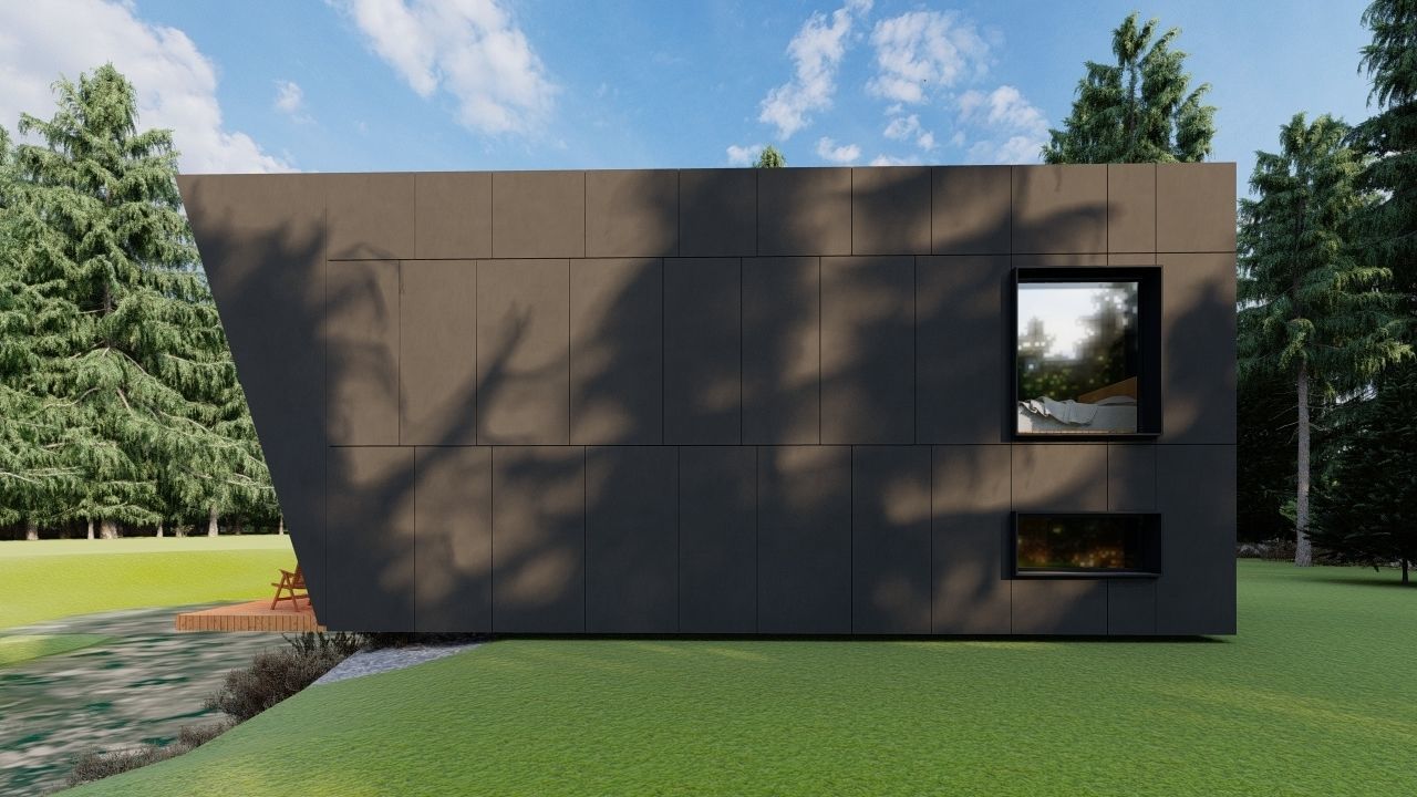  modular house in brutalism style 3D model_4