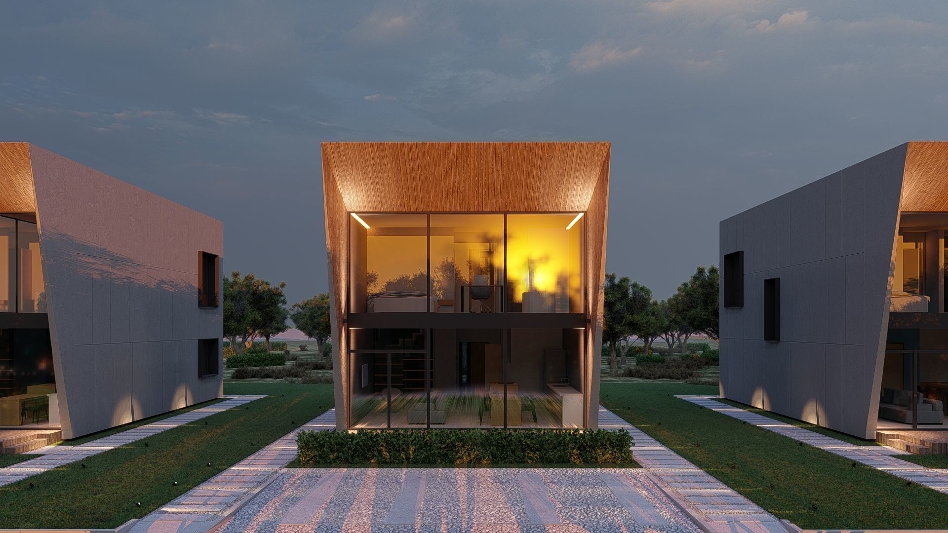  modular house in brutalism style 3D model_20