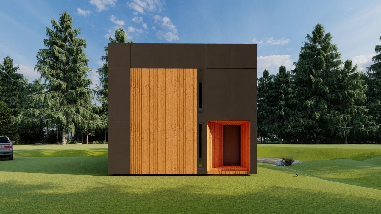  modular house in brutalism style 3D model_13