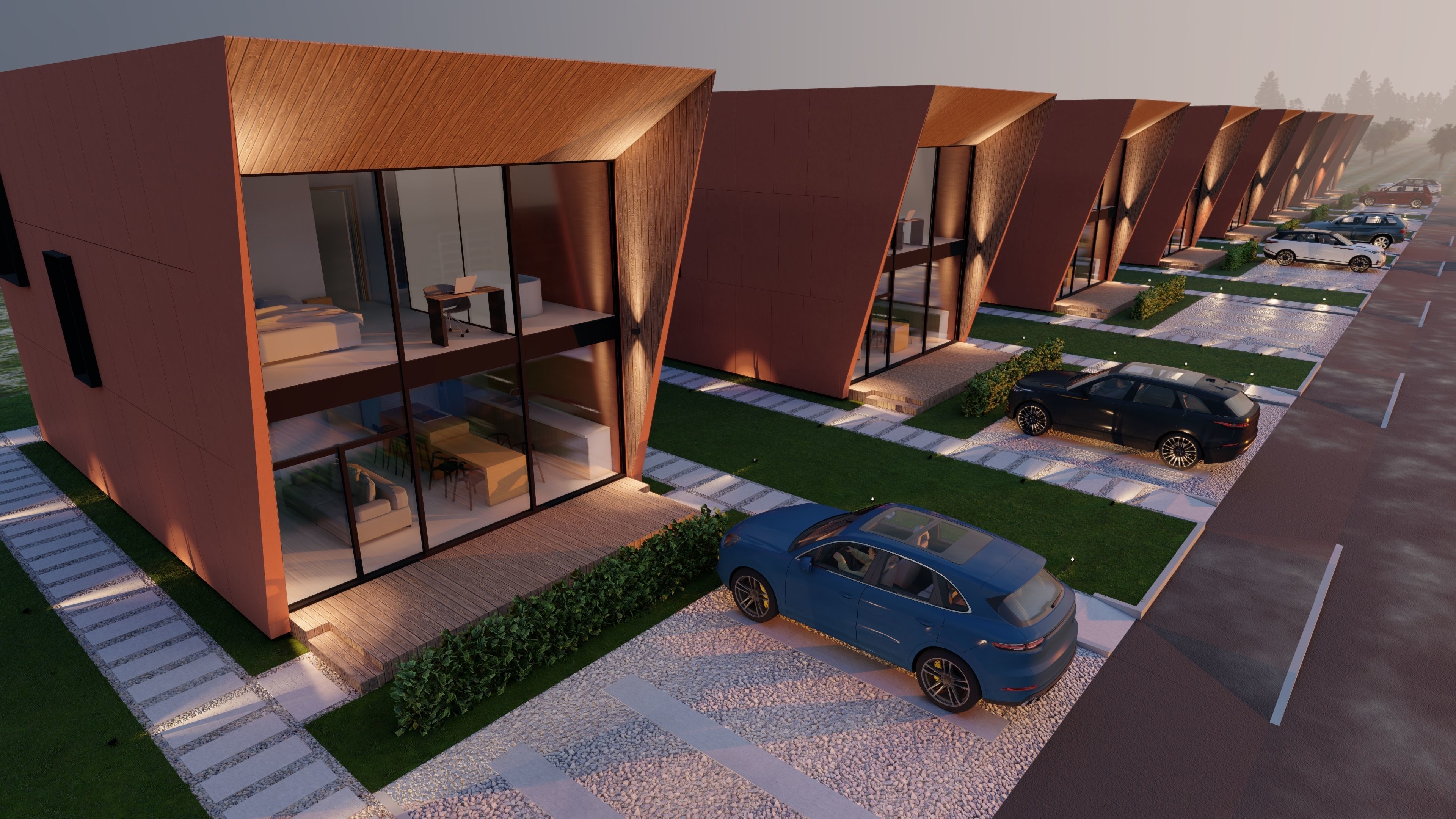  modular house in brutalism style 3D model_16