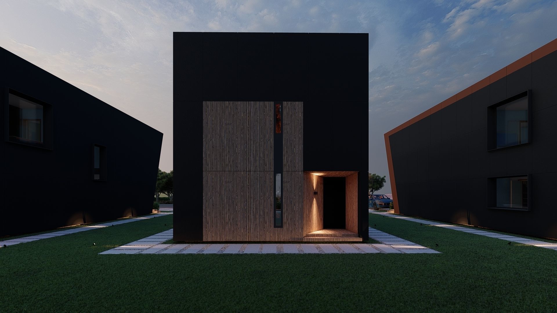  modular house in brutalism style 3D model_19