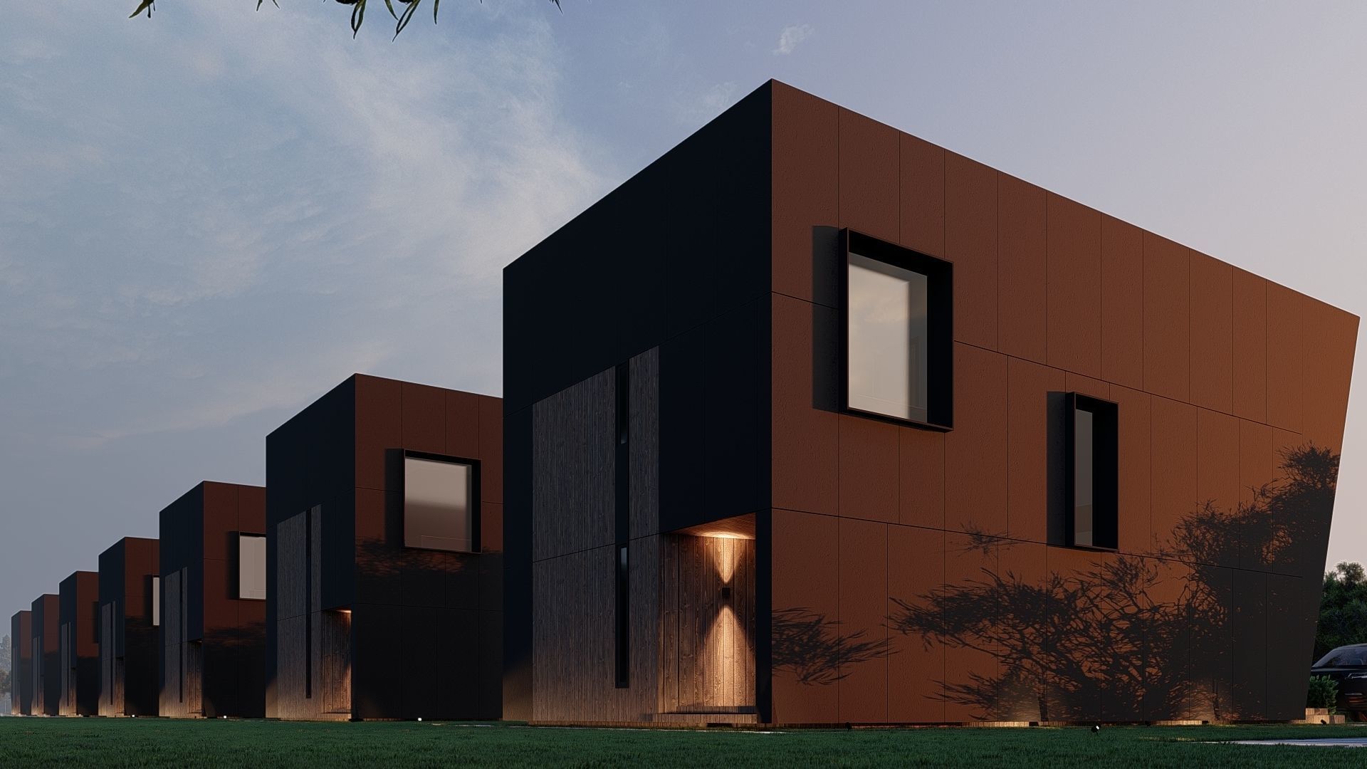  modular house in brutalism style 3D model_14