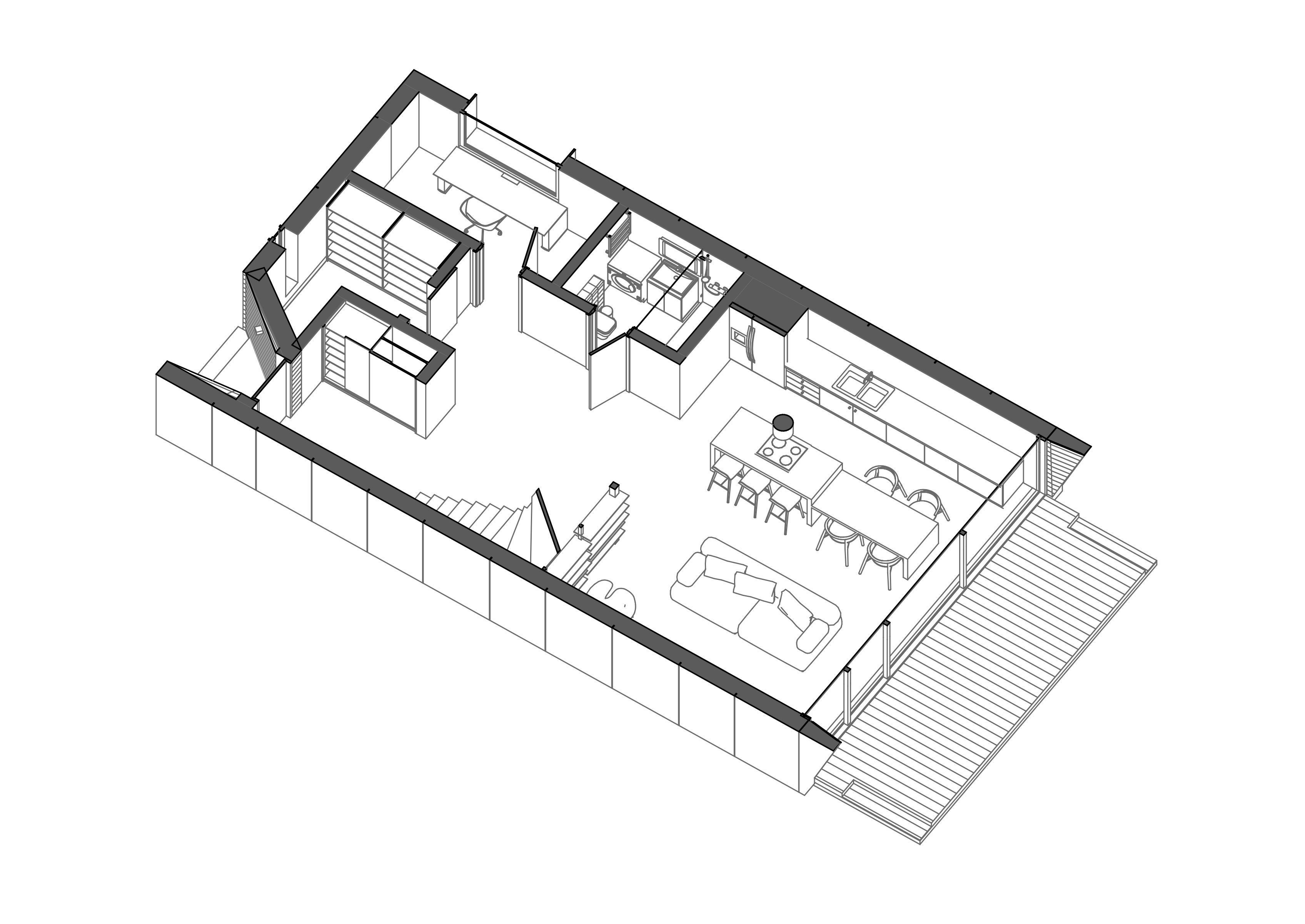 modular house in brutalism style 3D model_12