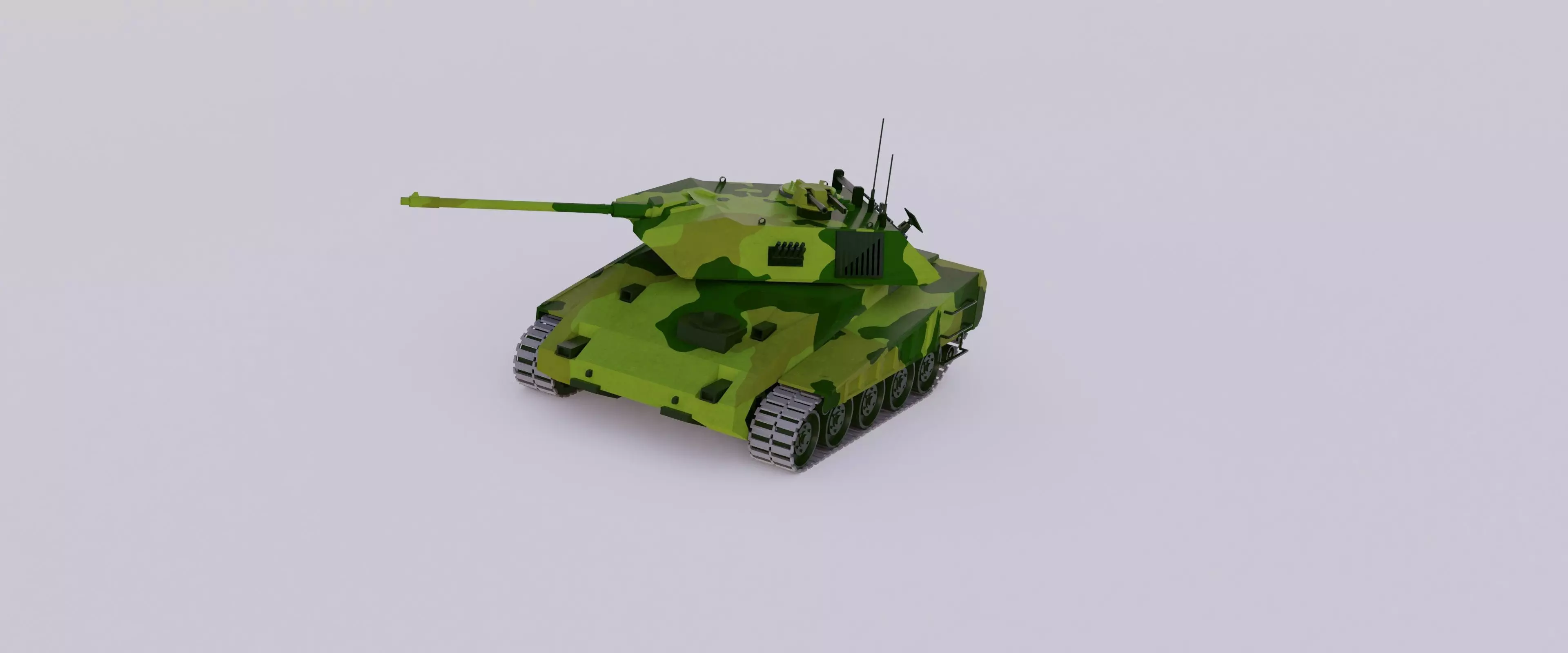War Cyber Tank Re01 concept blender Free low-poly 3D model