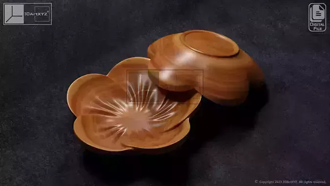 Flower Bowl - CNC Files for Wood