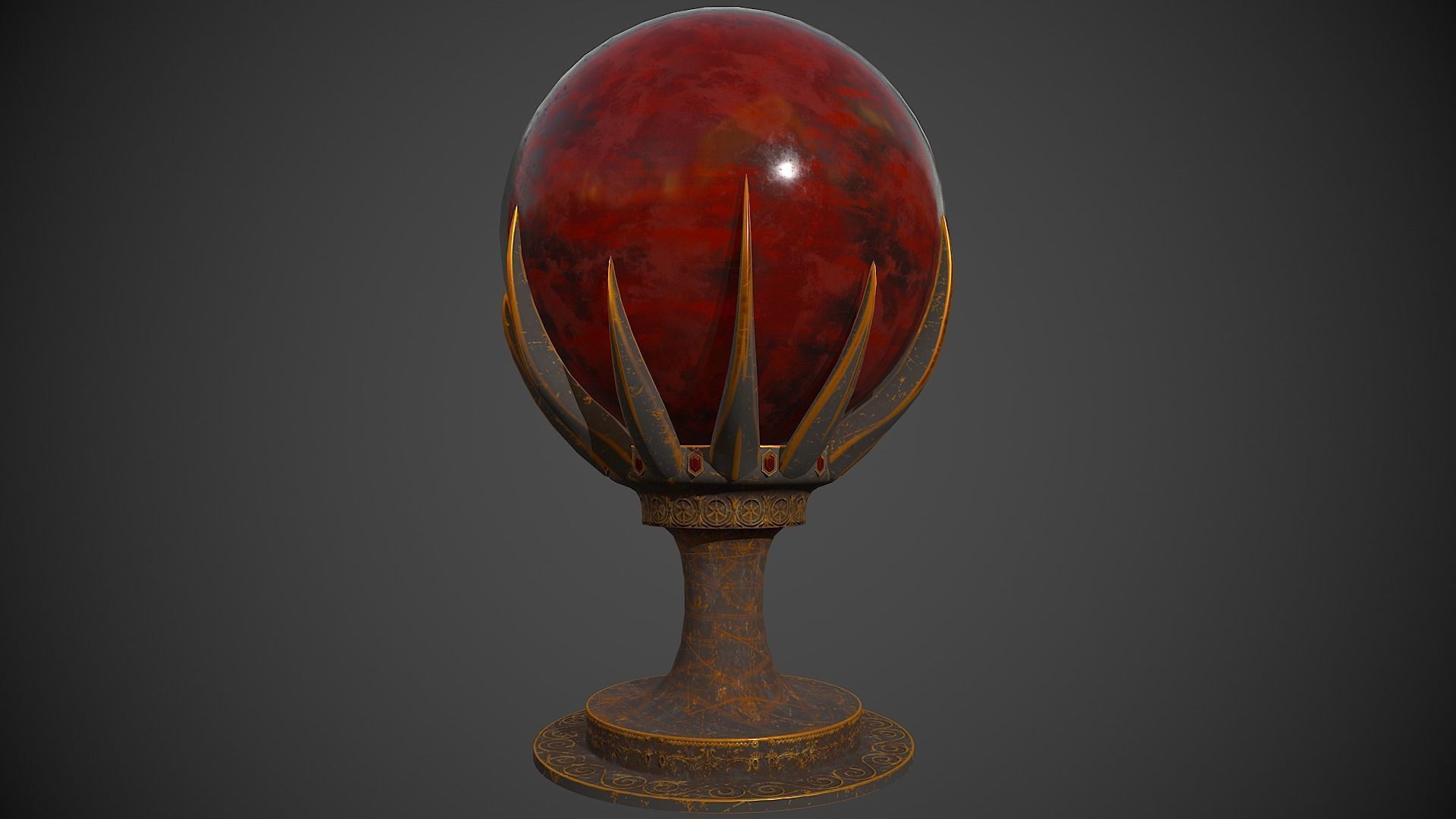 Magic sphere Low-poly 3D model_7