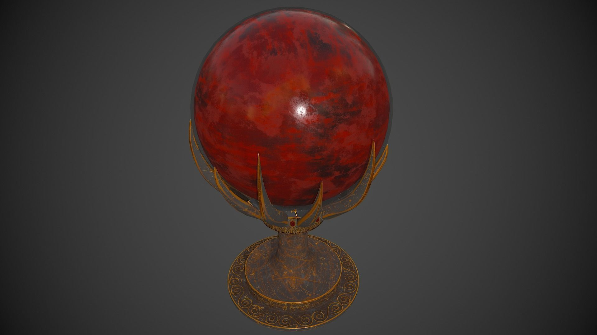 Magic sphere Low-poly 3D model_3
