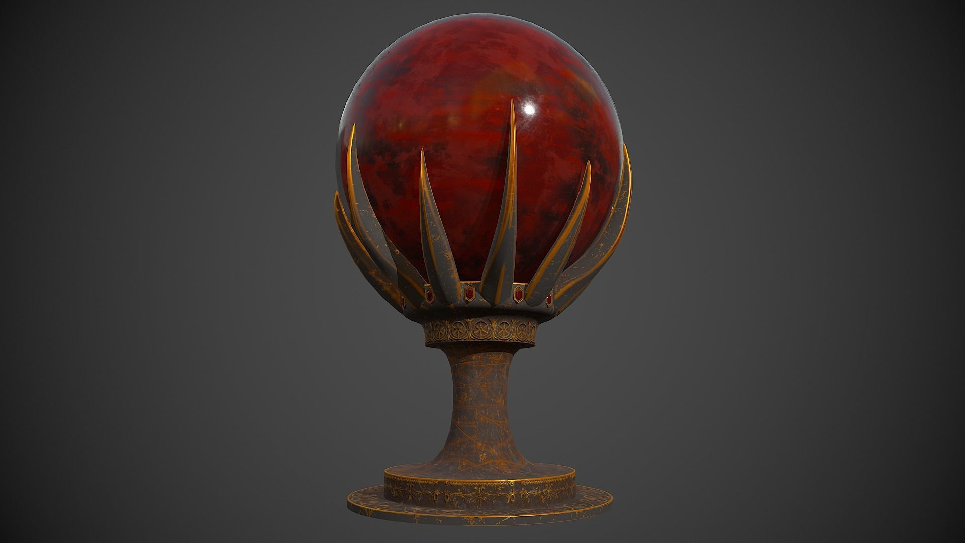Magic sphere Low-poly 3D model_1