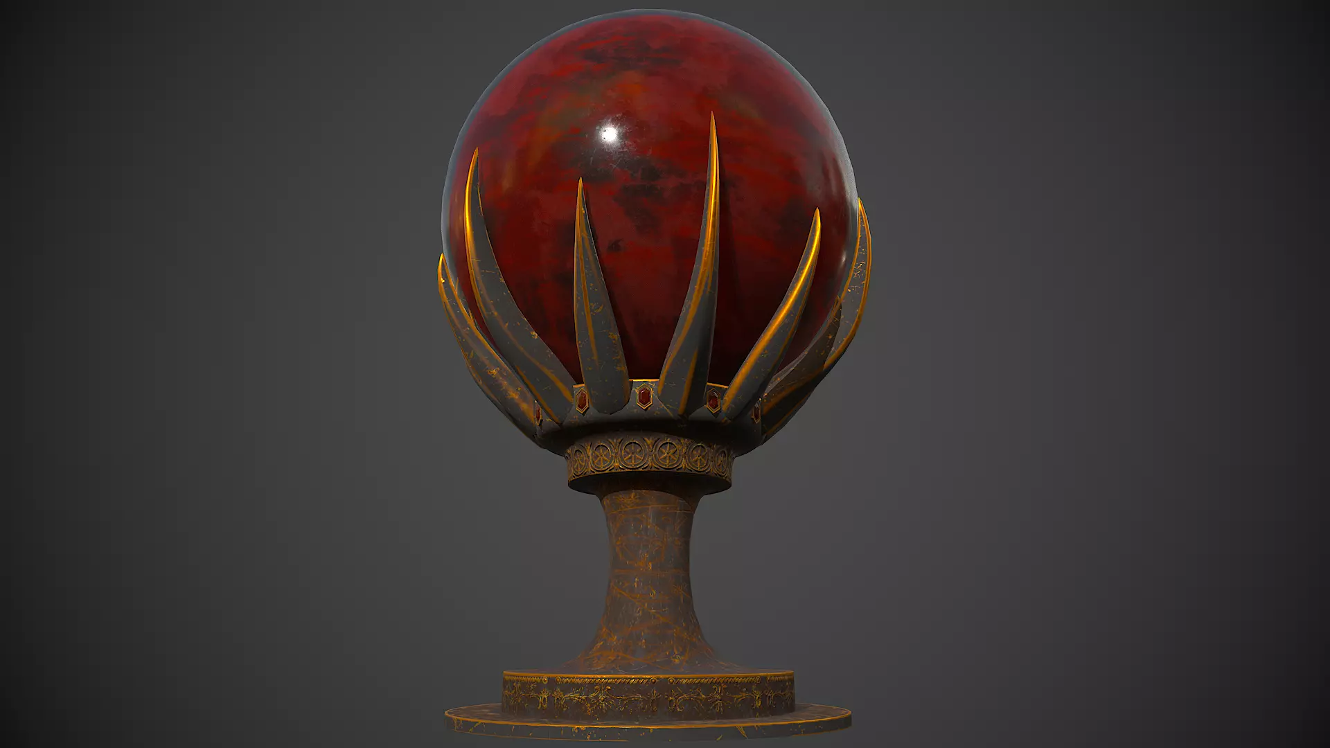 Magic sphere Low-poly 3D model_0