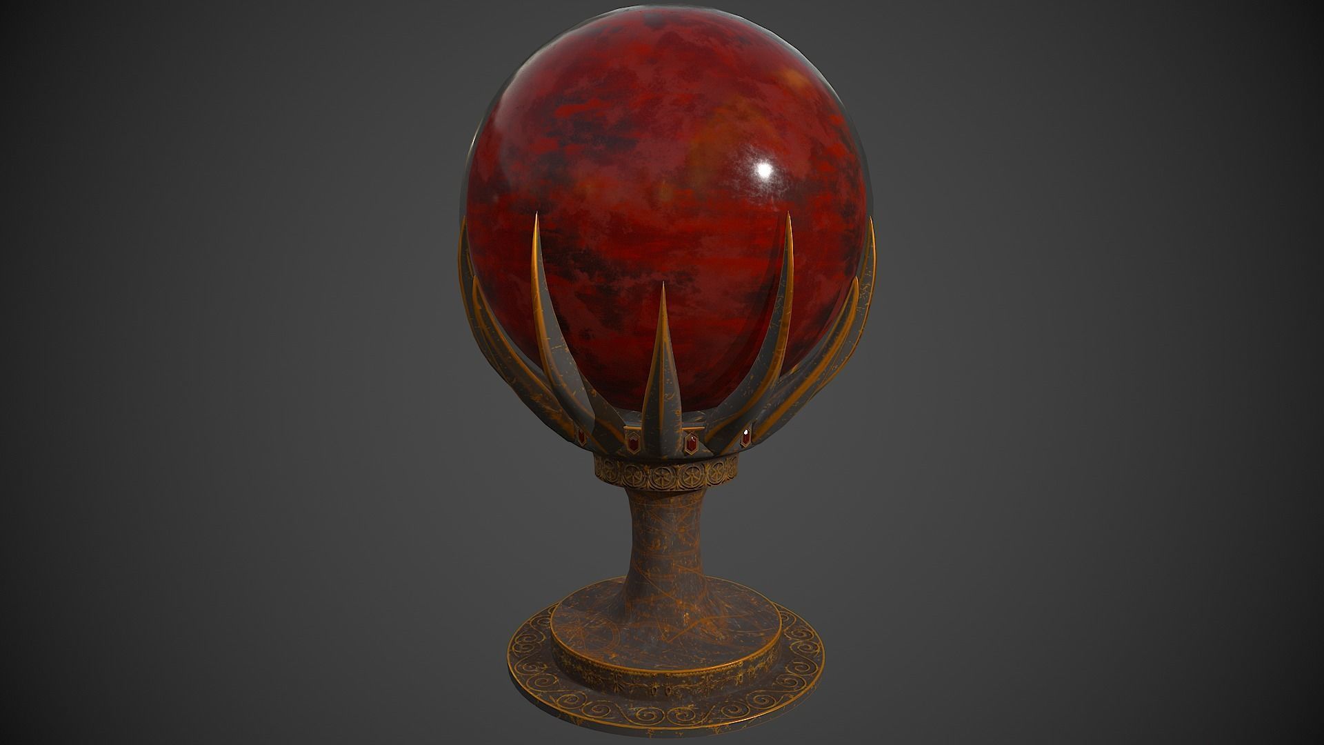 Magic sphere Low-poly 3D model_6
