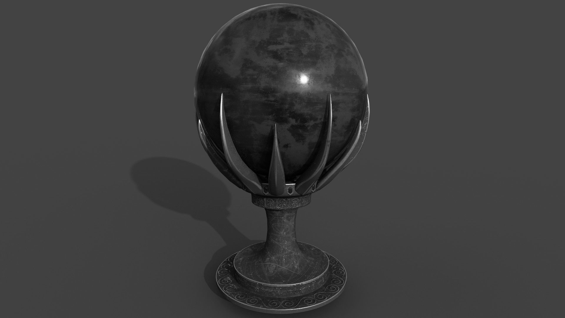 Magic sphere Low-poly 3D model_4