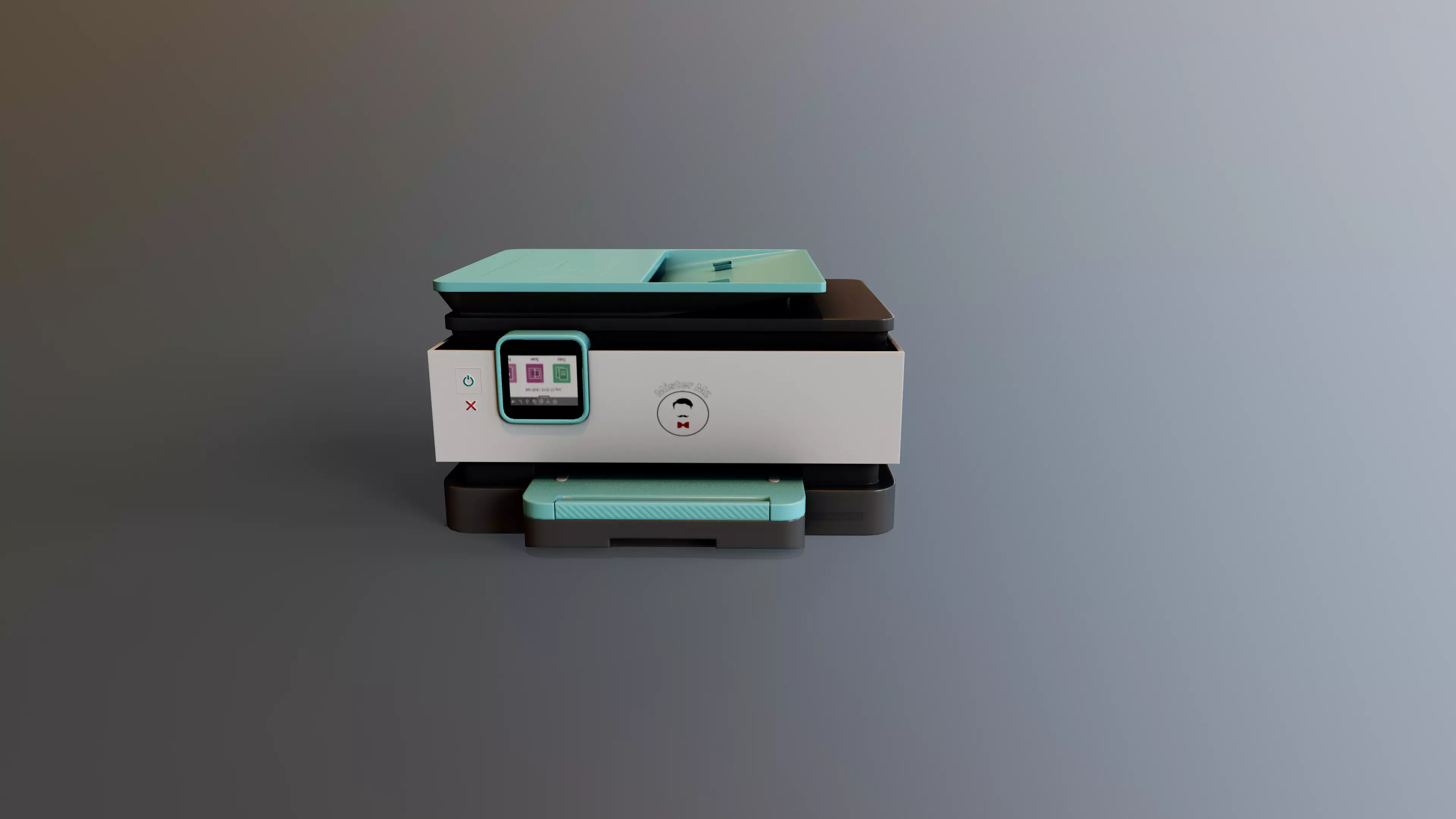 HP Office Jet Pro 8025 Free low-poly 3D model