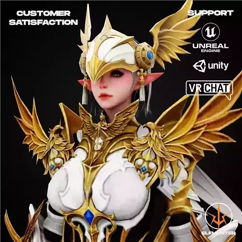 EXCLUSIVE ELF HUNTER EDITION RIGGED CHARACTER ELF CRUSADER Low-poly 3D model