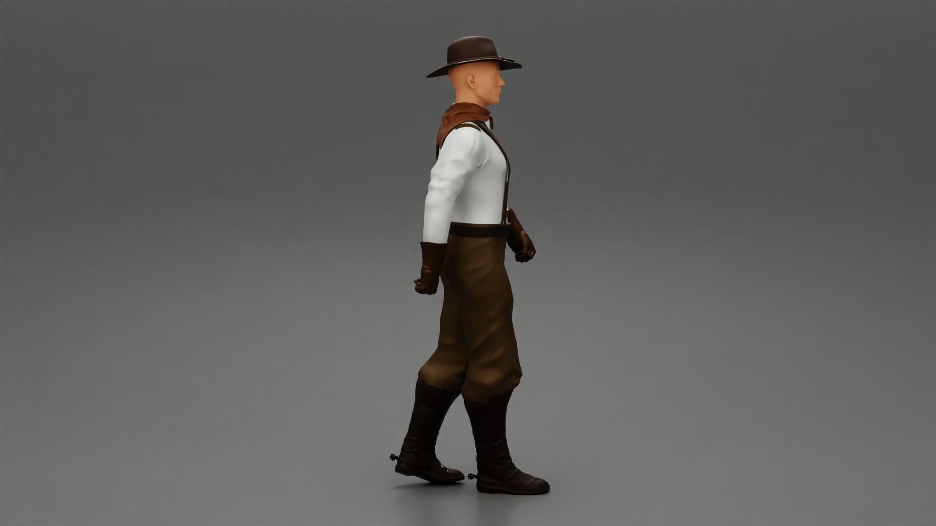 Mexican man walking 3D print model_1