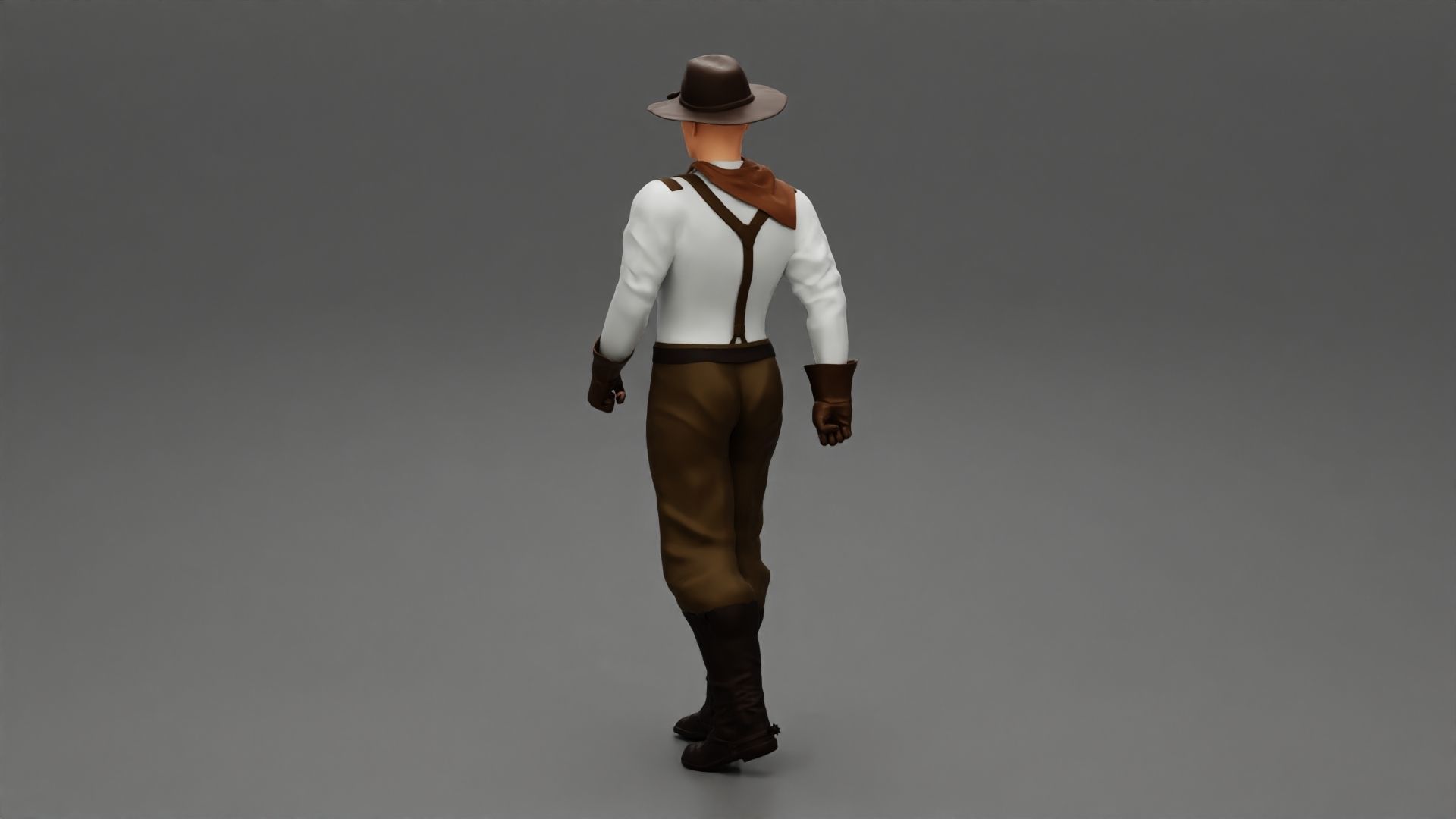 Mexican man walking 3D print model_3