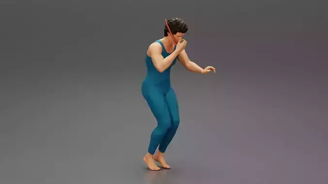 Swimmer jumping in water