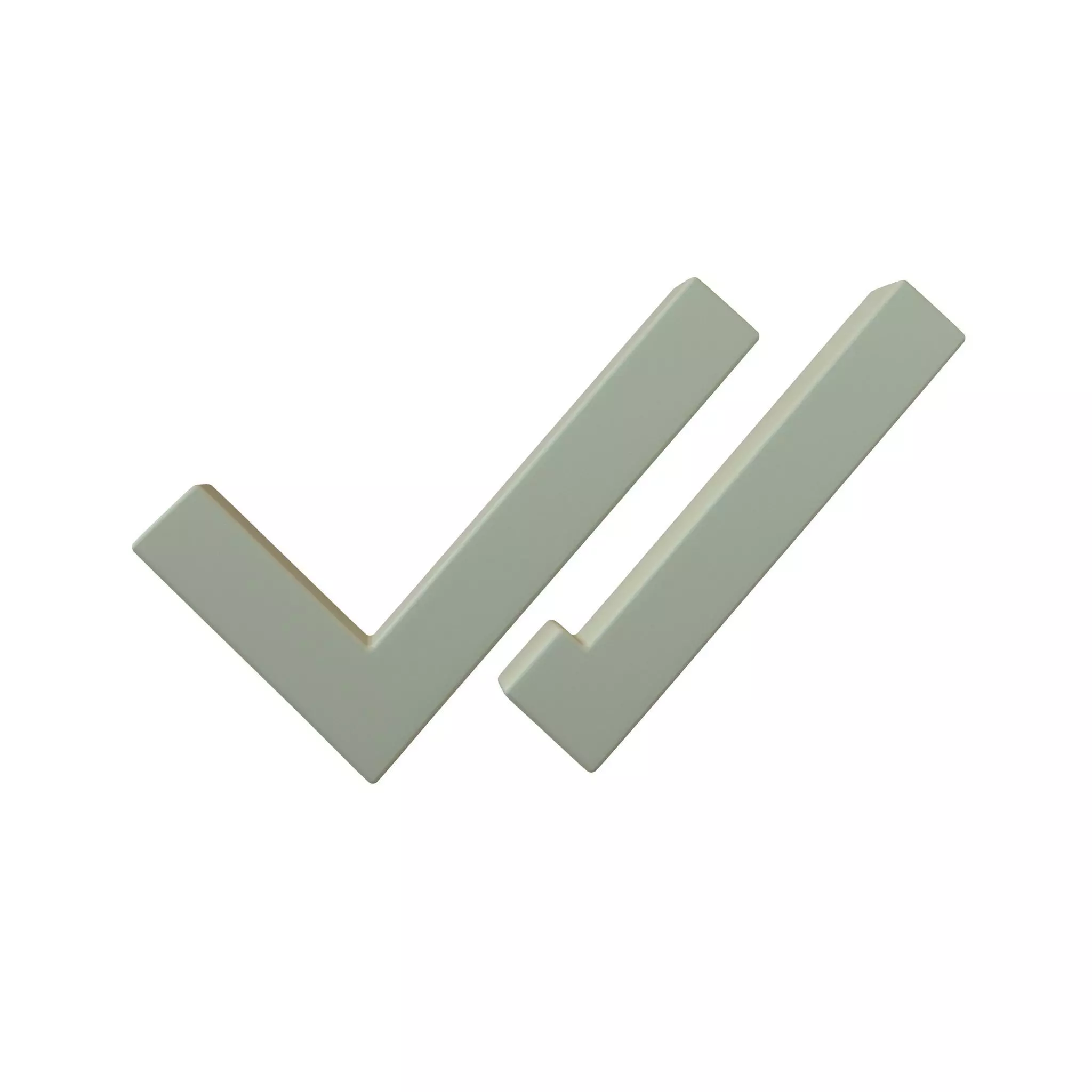 WhatsApp Tick Symbol V2 001 Low-poly 3D model
