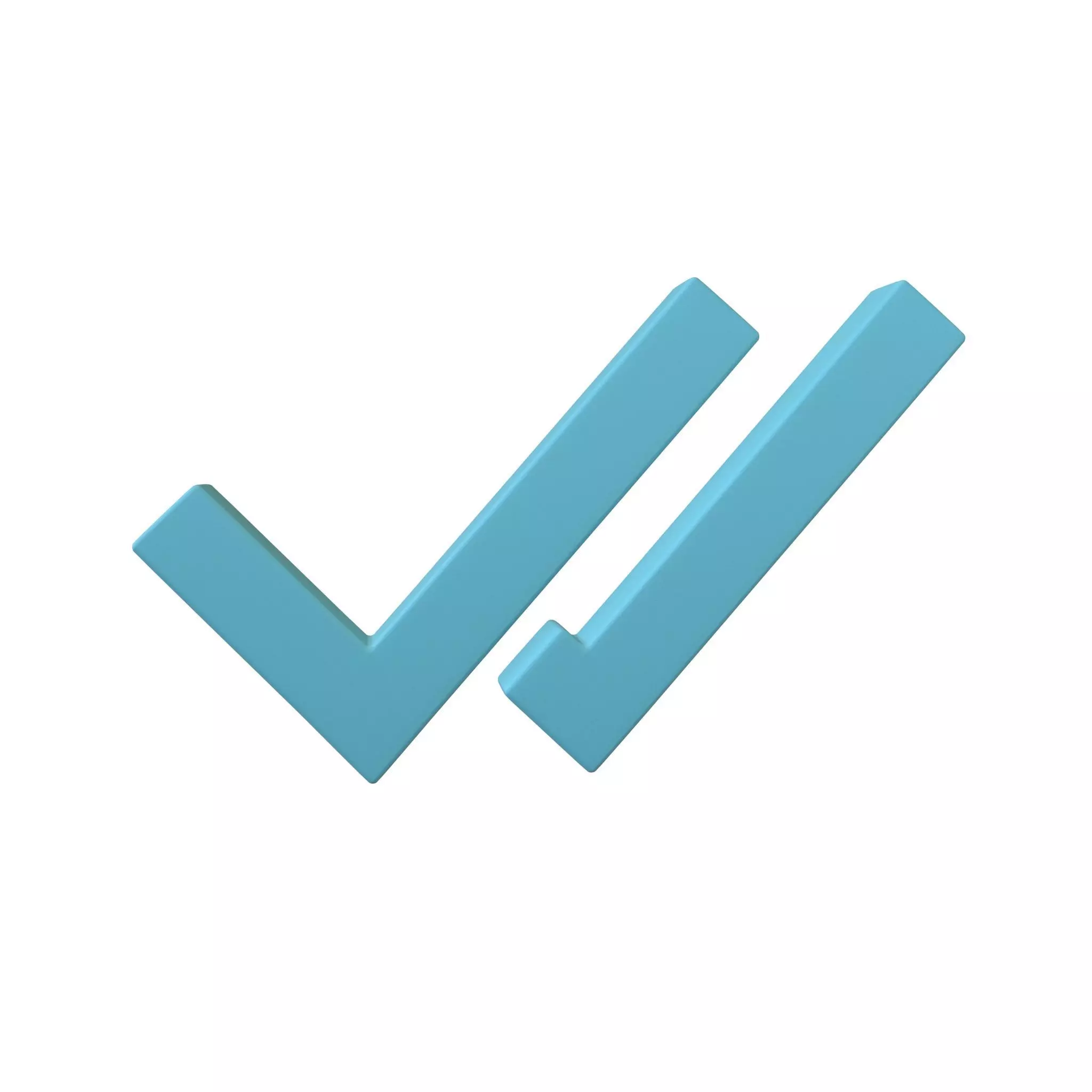 WhatsApp Tick Symbol V2 002 Low-poly 3D model