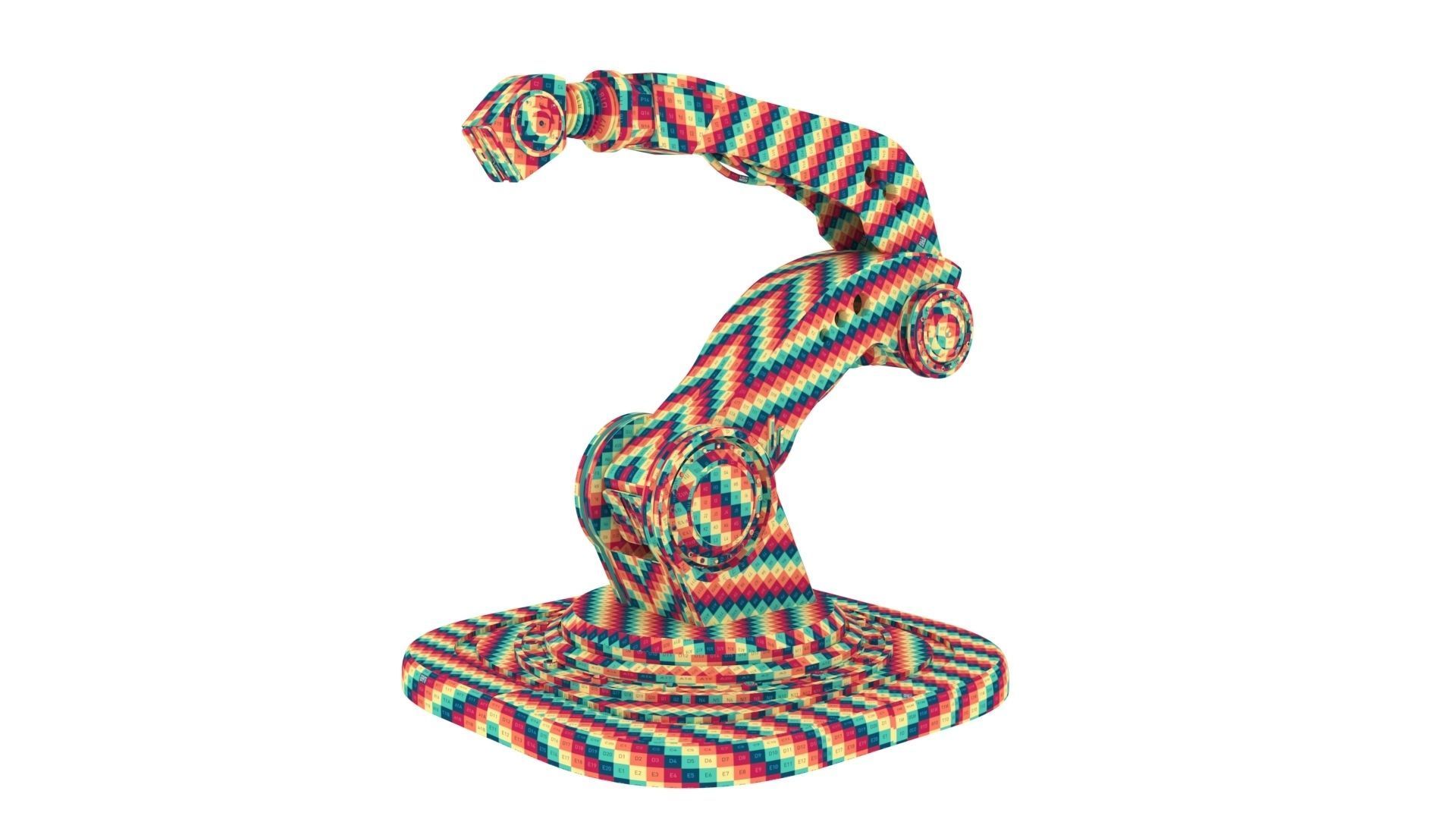 Industrial robot arm 5X high poly 3D model 3D model_6