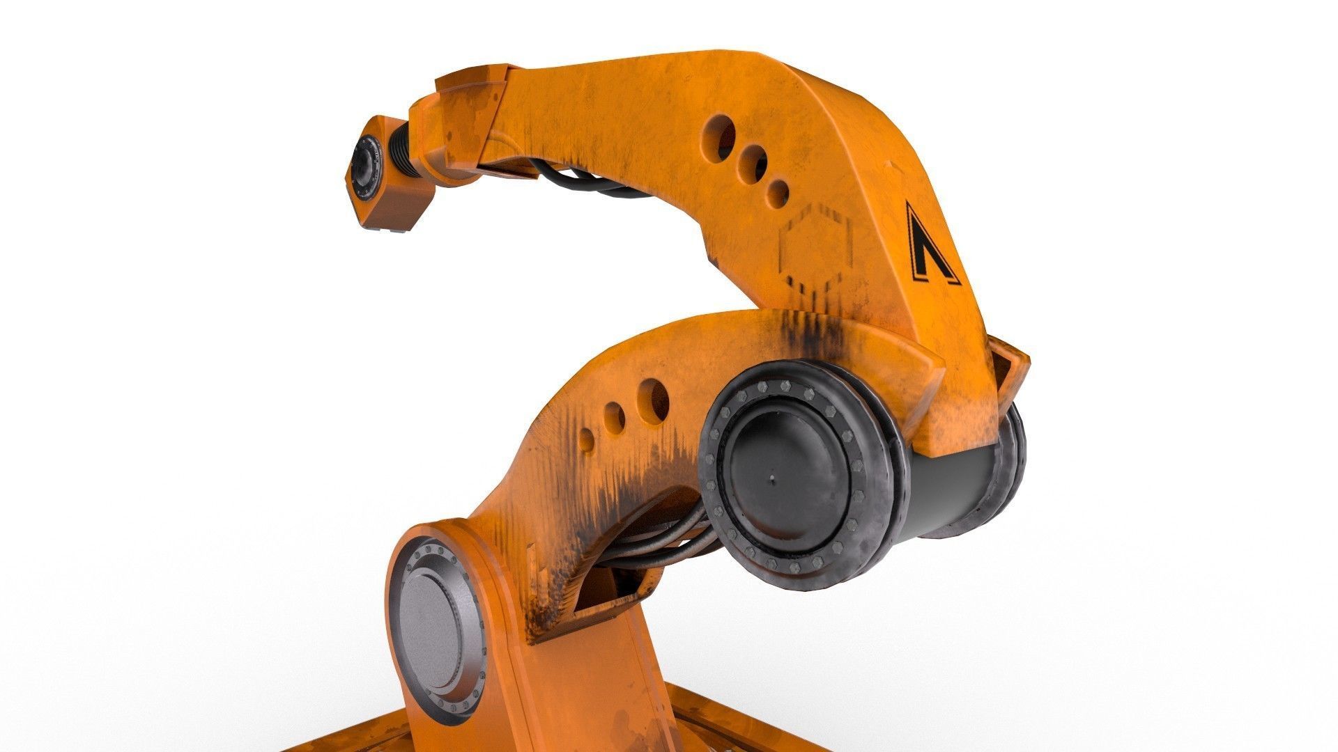 Industrial robot arm 5X high poly 3D model 3D model_4