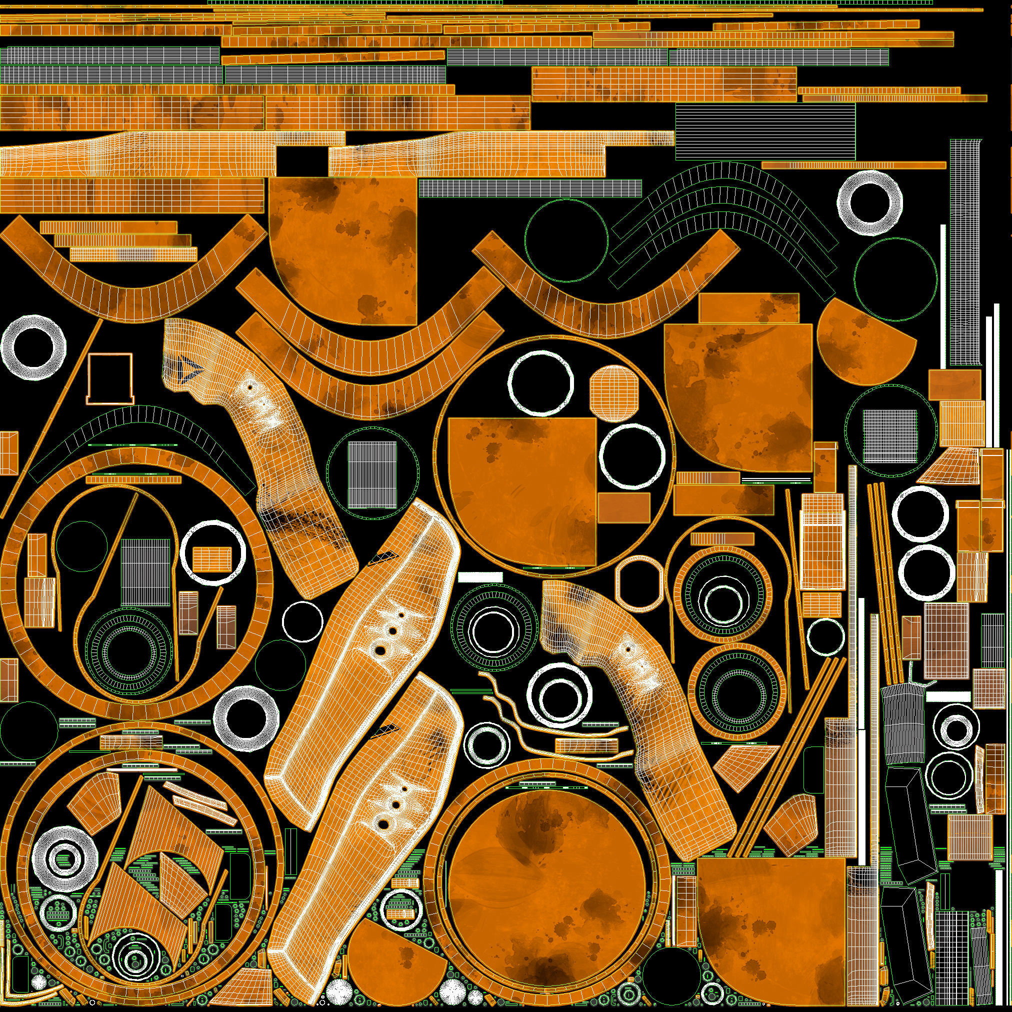 Industrial robot arm 5X high poly 3D model 3D model_7
