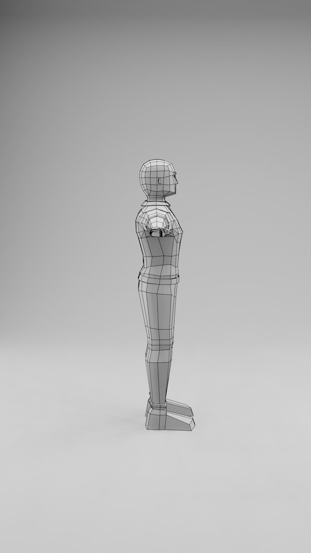 Low Poly Male And Female Models Free low-poly 3D model_10