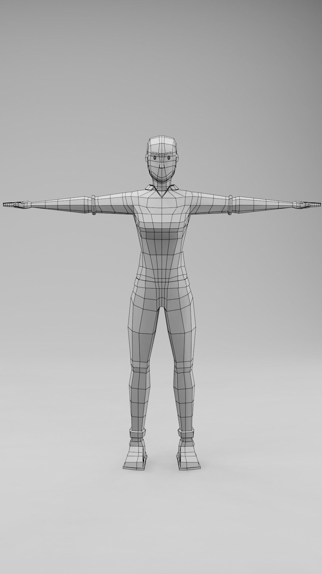 Low Poly Male And Female Models Free low-poly 3D model_2