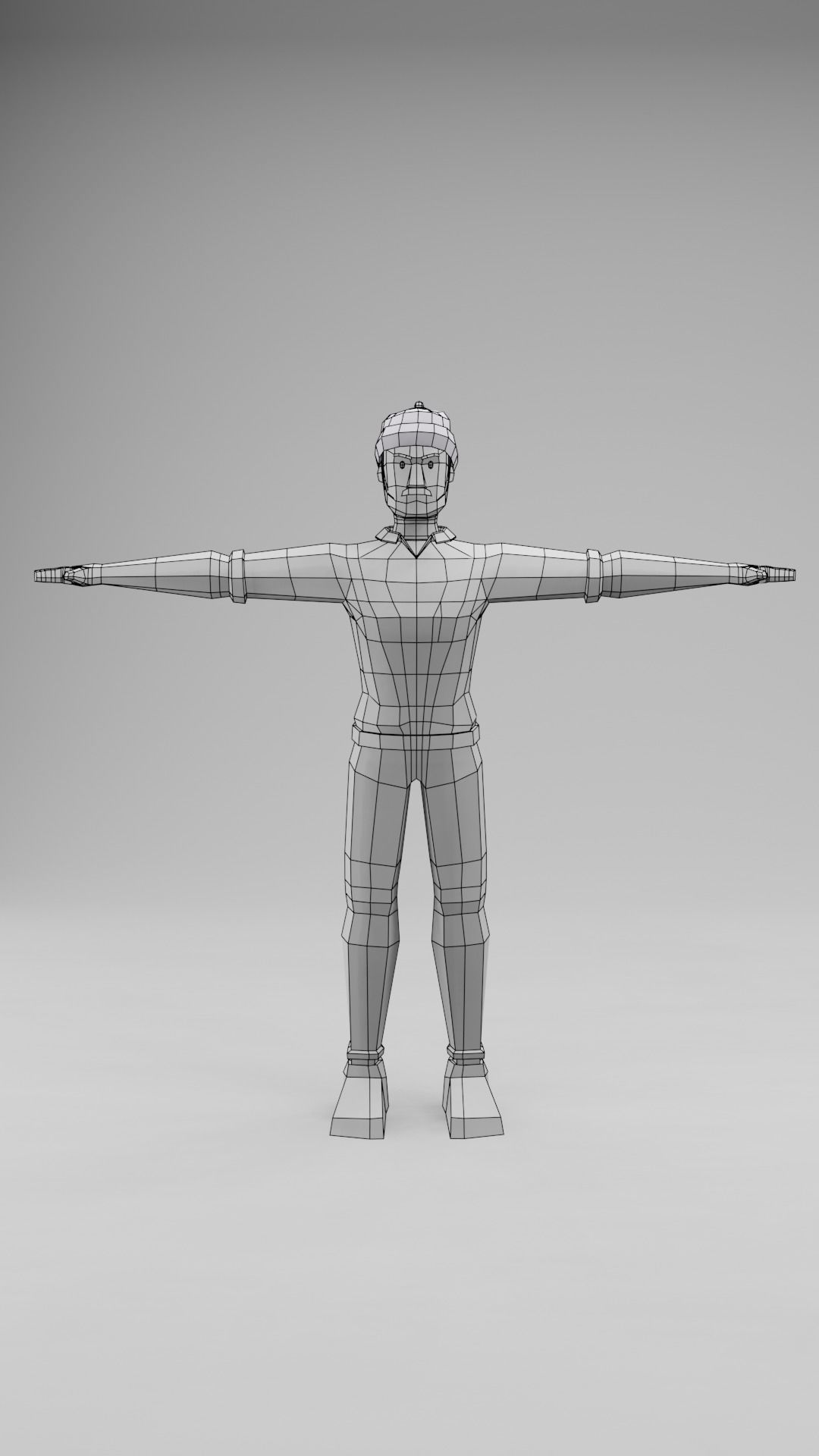Low Poly Male And Female Models Free low-poly 3D model_9