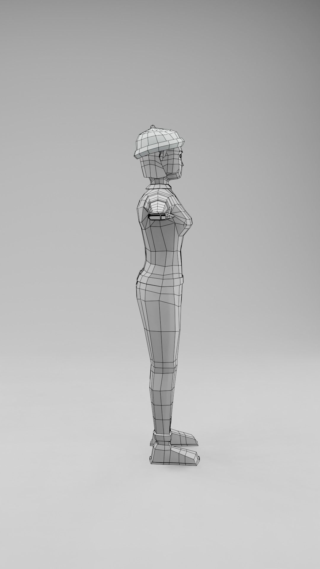 Low Poly Male And Female Models Free low-poly 3D model_8