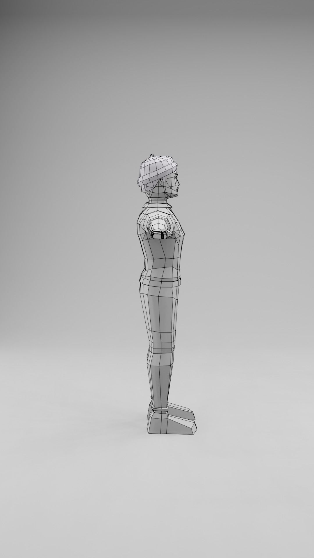 Low Poly Male And Female Models Free low-poly 3D model_11