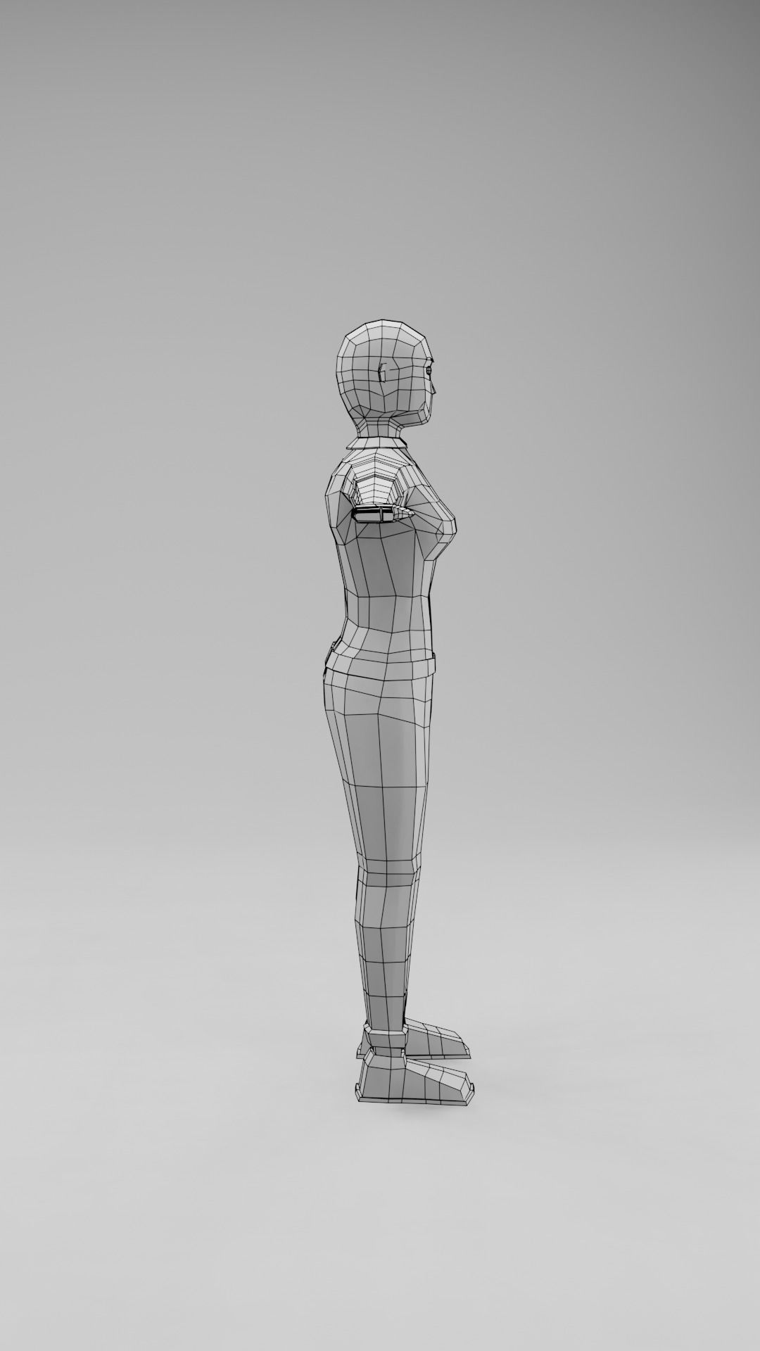 Low Poly Male And Female Models Free low-poly 3D model_7