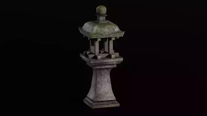 The Japanese stone lantern