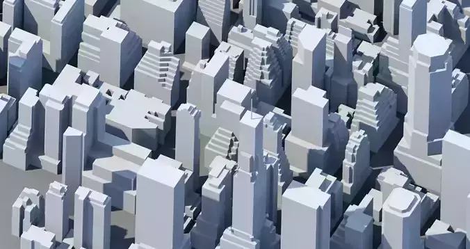 New York city lowpoly blocks kit