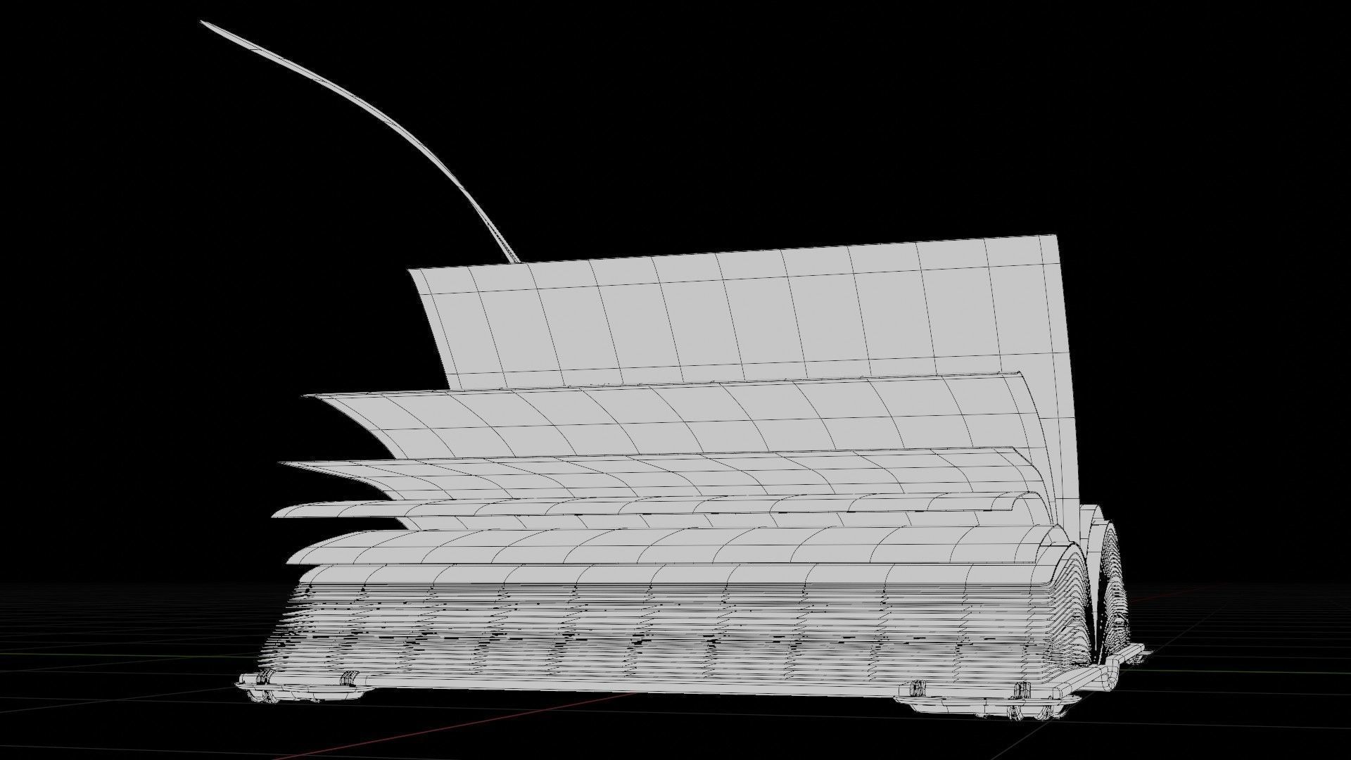 old book with quill 8k pbr textures Low-poly 3D model_15