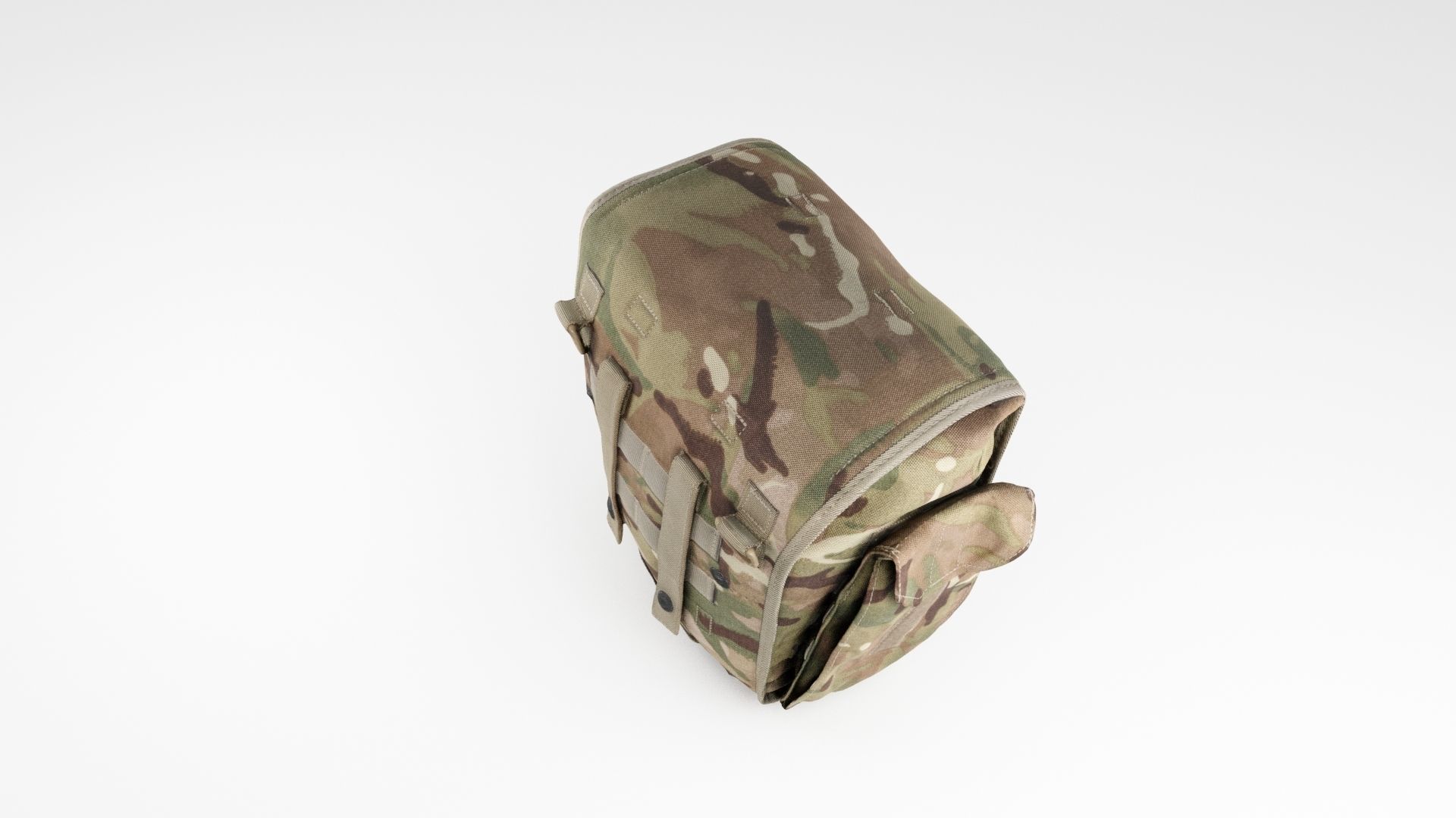Tactical military field sack or backpack for soldiers  3D model_2