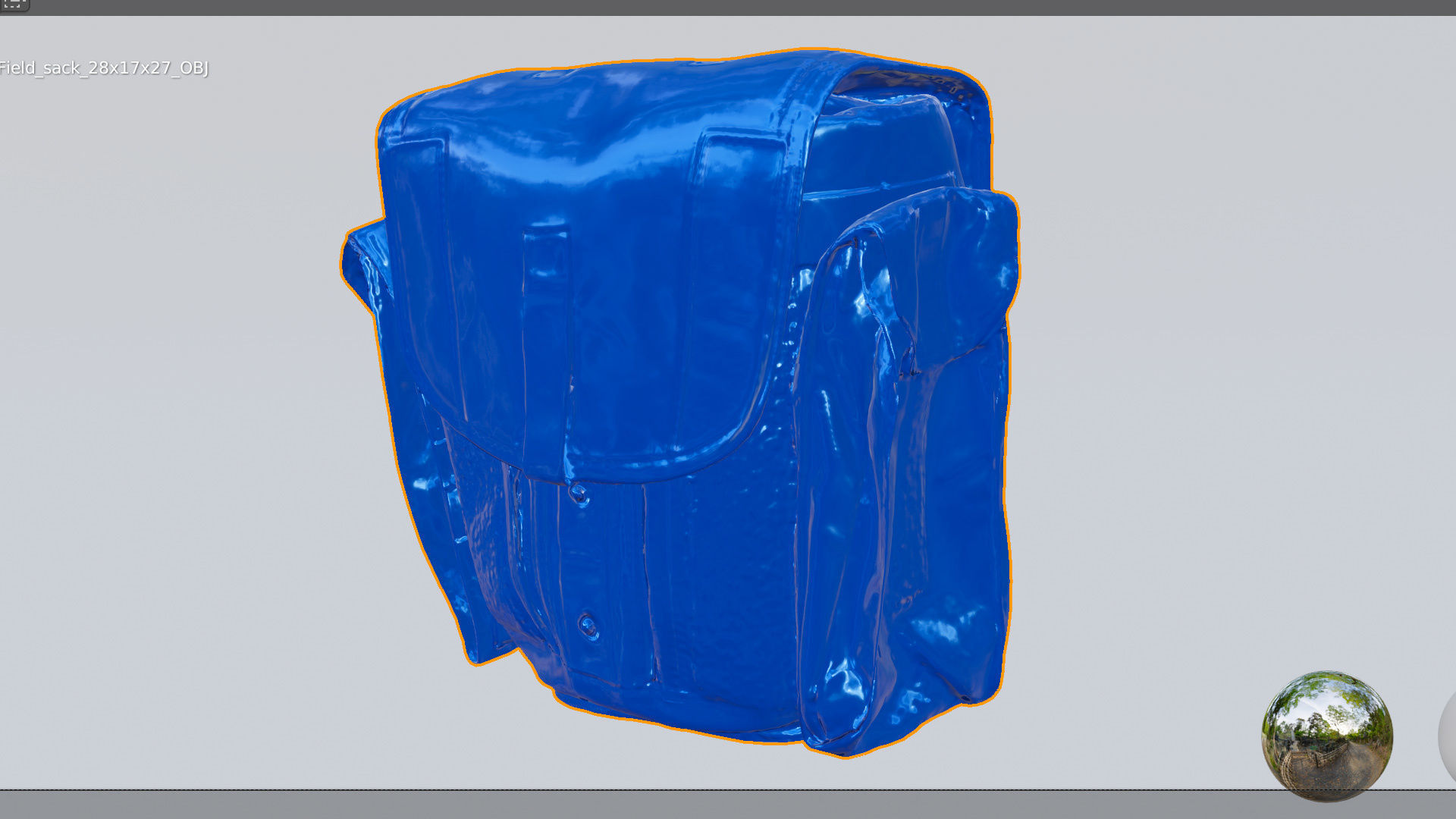 Tactical military field sack or backpack for soldiers  3D model_6