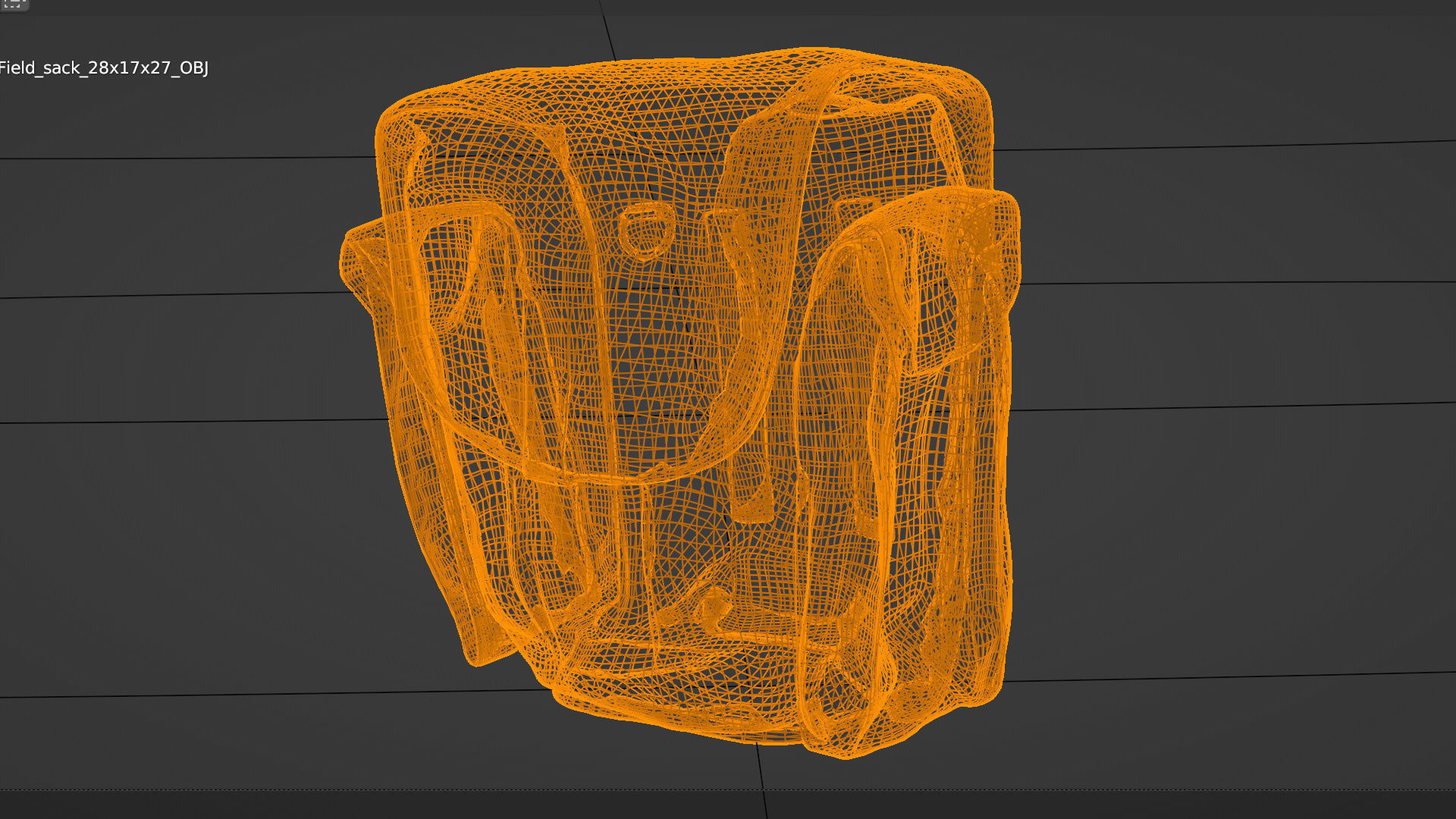 Tactical military field sack or backpack for soldiers  3D model_5