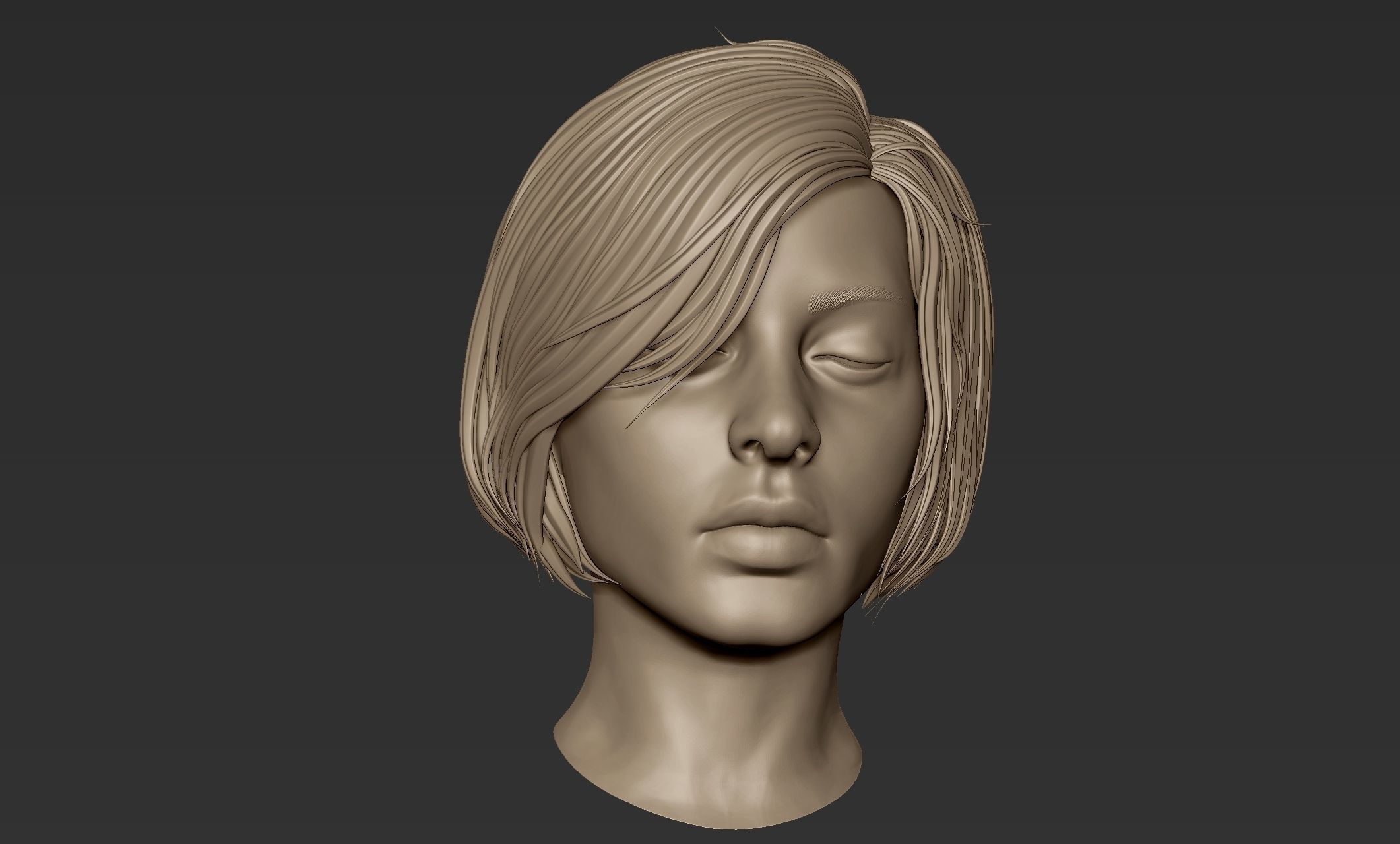 Hair 56 3D model_2