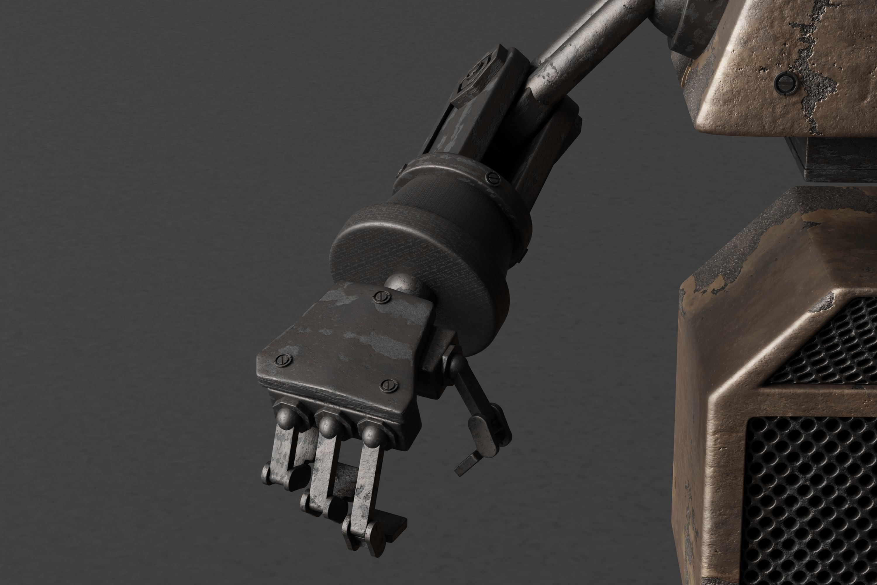 Robot V28 Low-poly 3D model_2