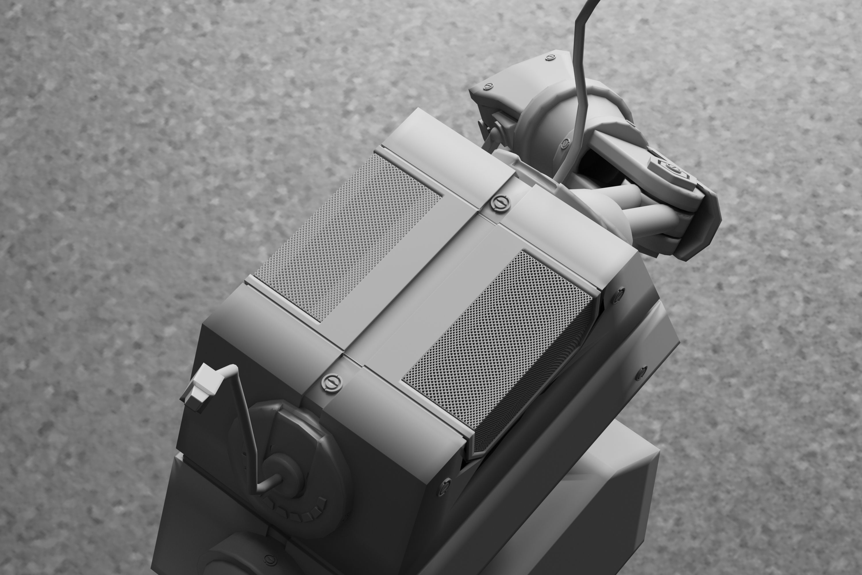 Robot V28 Low-poly 3D model_14