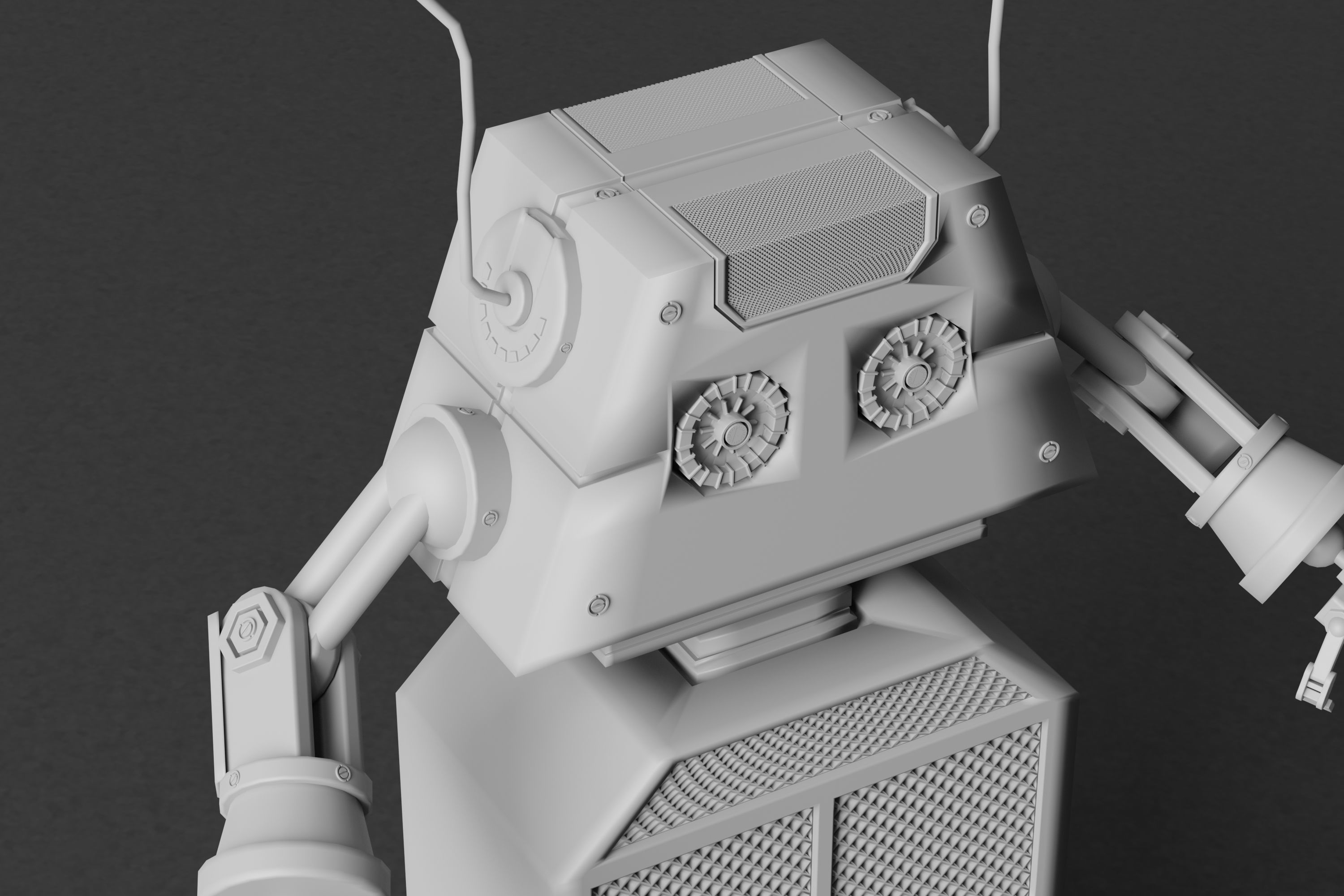 Robot V28 Low-poly 3D model_15