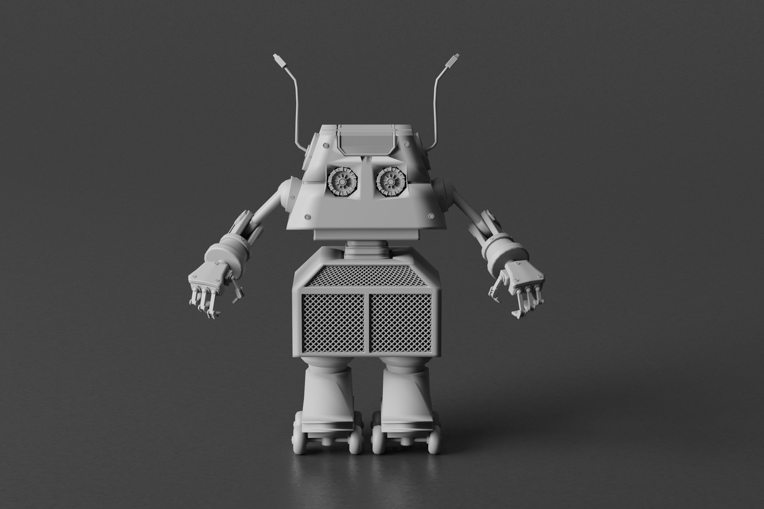 Robot V28 Low-poly 3D model_10