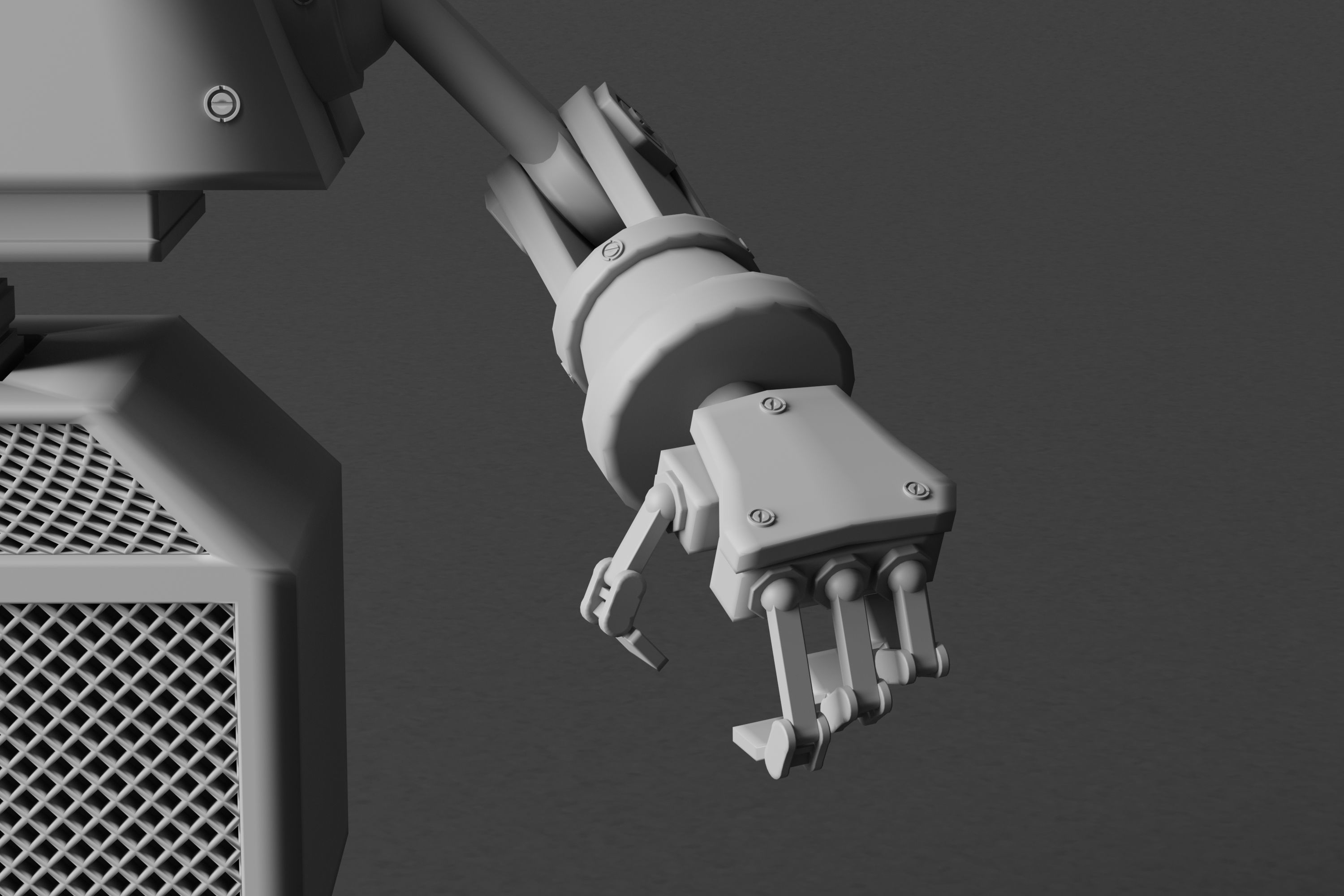 Robot V28 Low-poly 3D model_11