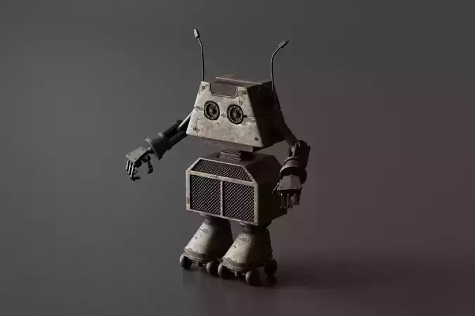 Robot V28 Low-poly 3D model