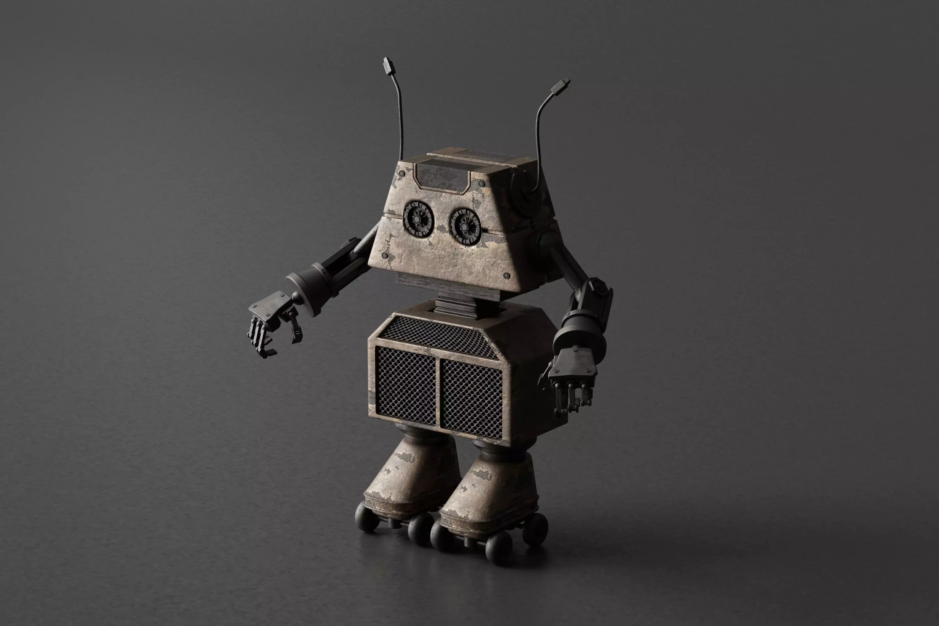 Robot V28 Low-poly 3D model_0