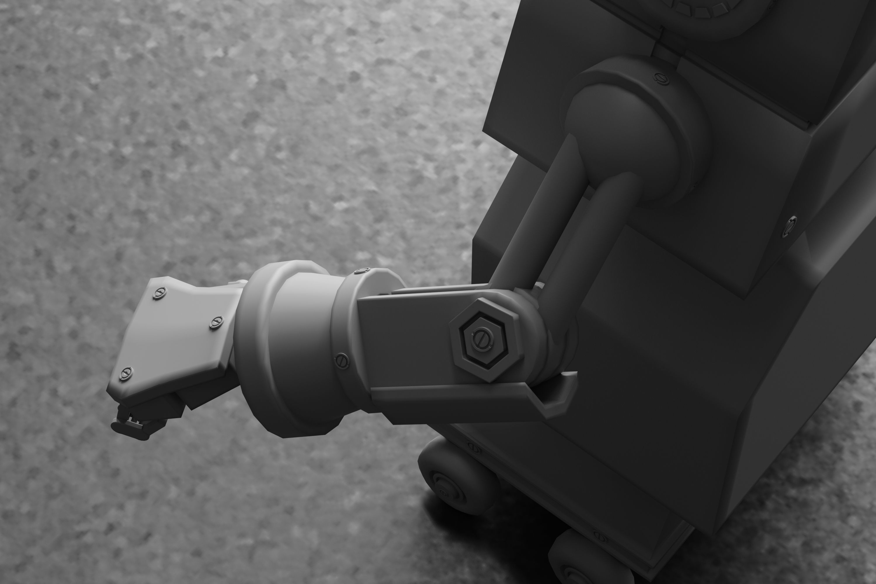 Robot V28 Low-poly 3D model_13