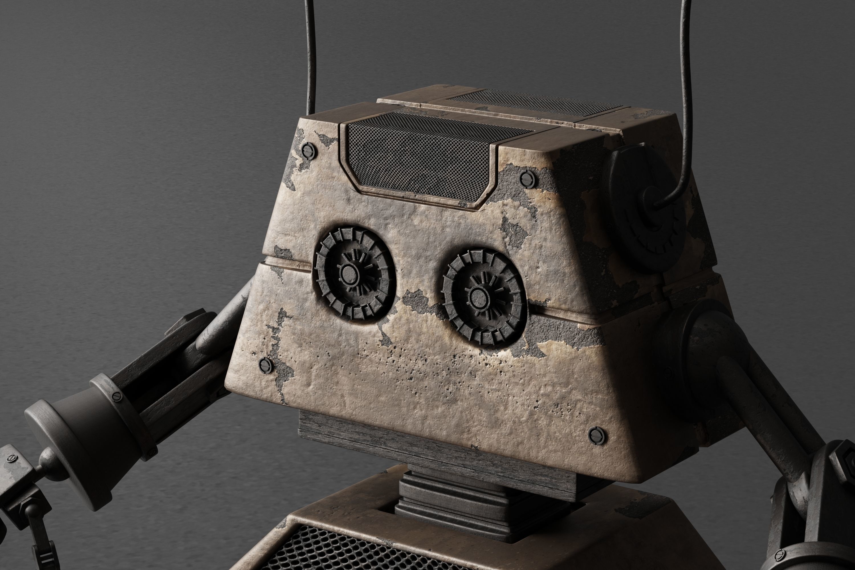 Robot V28 Low-poly 3D model_1